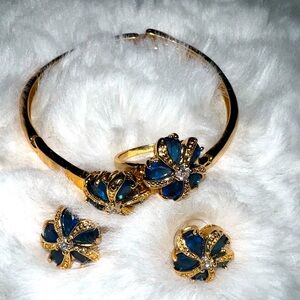 Bangkok High Quality 24K Gold plated 3 in 1 jewelry set.